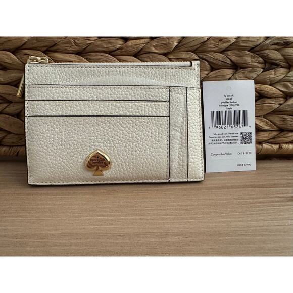 NWT! Kate Spade Kayla Large Slim Cardholder in Meringue - Picture 2 of 12